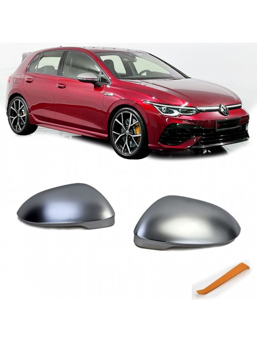 Kryty zrcátek Volkswagen Golf 8 / ID.3 - stříbrné matné (s asistentem)